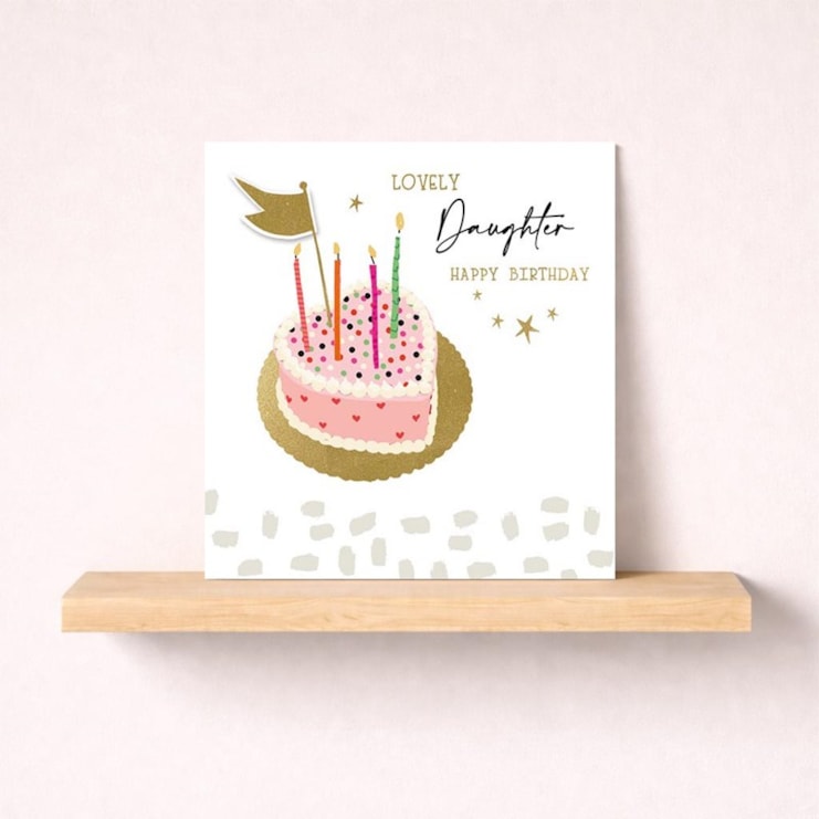 Birthday Card - Daughter Heart Cake