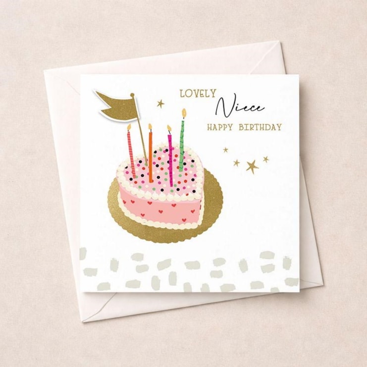 Birthday Card - Niece Heart Cake Birthday Card - Niece Heart Cake