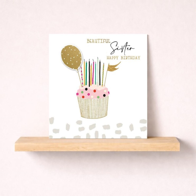 Birthday Card - Sister Cupcake Birthday Card - Sister Cupcake