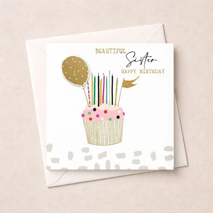 Birthday Card - Sister Cupcake