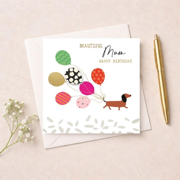 Birthday Card - Mum Sweet Daschund