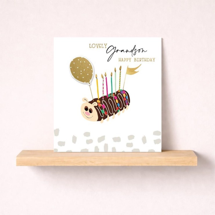Birthday Card - Grandson Caterpillar Cake Birthday Card - Grandson Caterpillar Cake