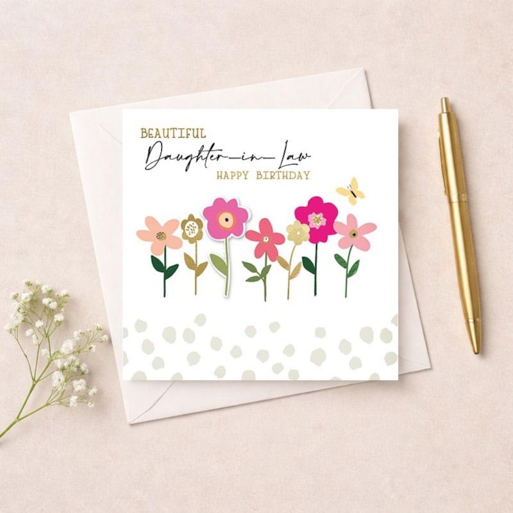 Birthday Card - Daighter-in-Law Flowers Birthday Card - Daighter-in-Law Flowers