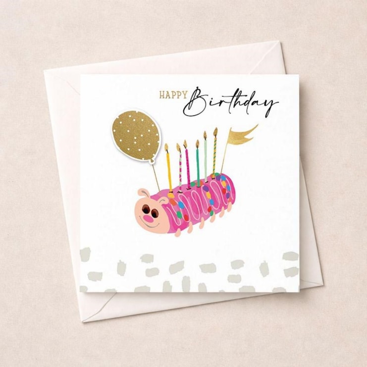 Birthday Card - Caterpillar Cake