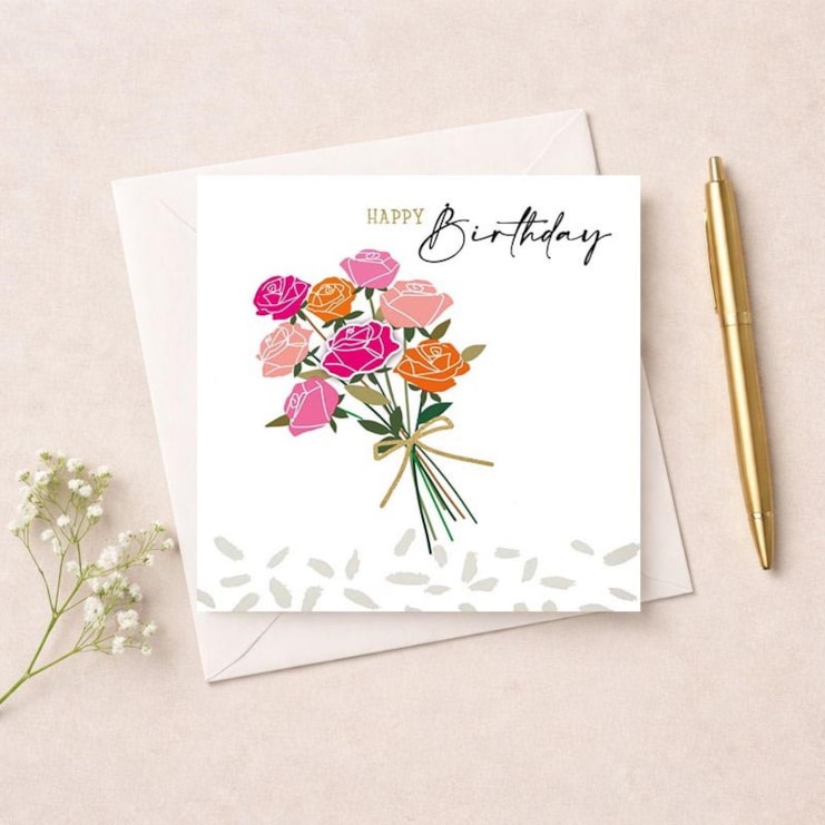 Birthday Card - Bunch Of Roses