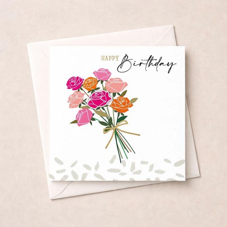 Birthday Card - Bunch Of Roses