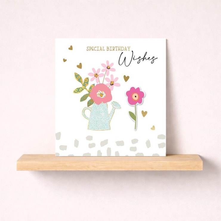 Birthday Card - Watering Can Filled With Flowers Birthday Card - Watering Can Filled With Flowers