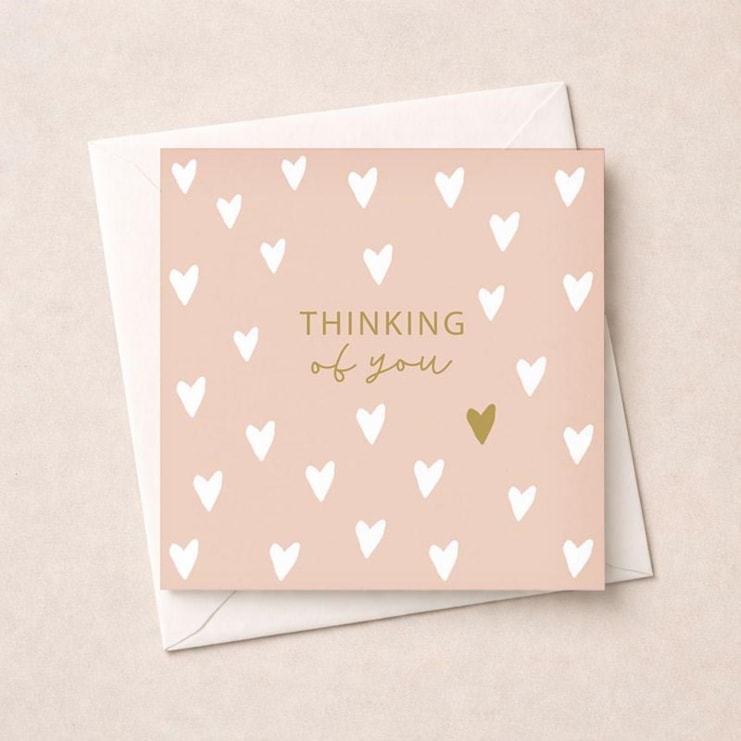 Thinking Of You Card - Hearts