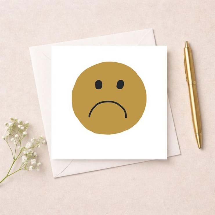 Open Card - Sad Face Open Card - Sad Face