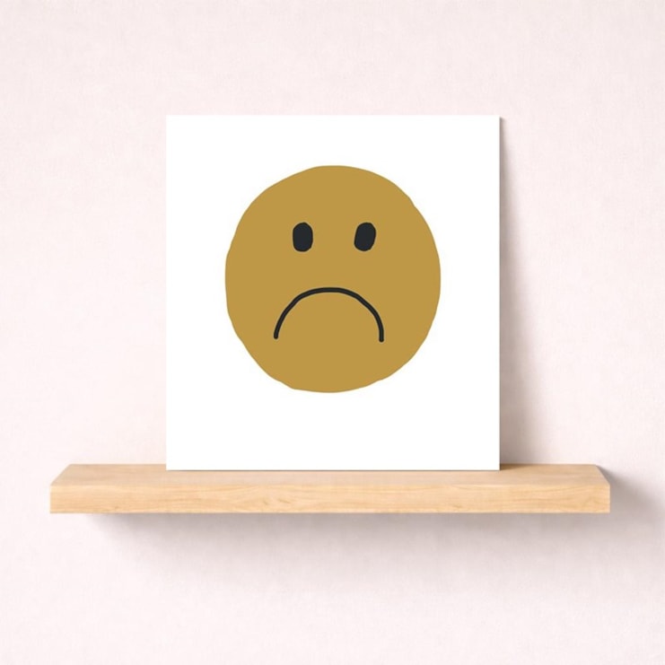 Open Card - Sad Face Open Card - Sad Face