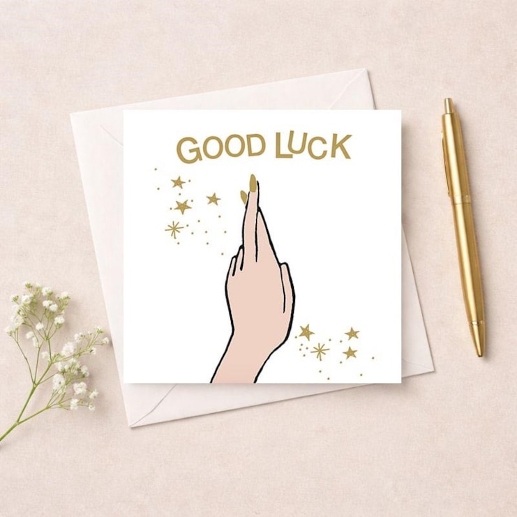 Good Luck Card - Fingers Crossed Good Luck Card - Fingers Crossed