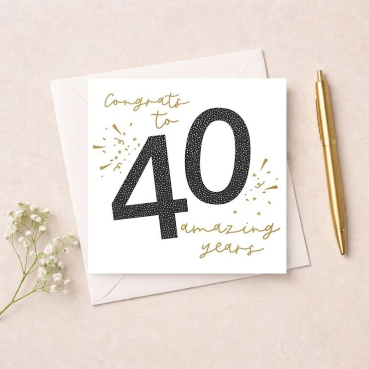 Age 40 Birthday Card - Stars Age 40 Birthday Card - Stars