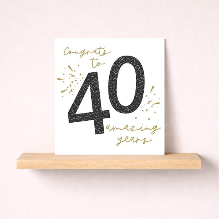 Age 40 Birthday Card - Stars