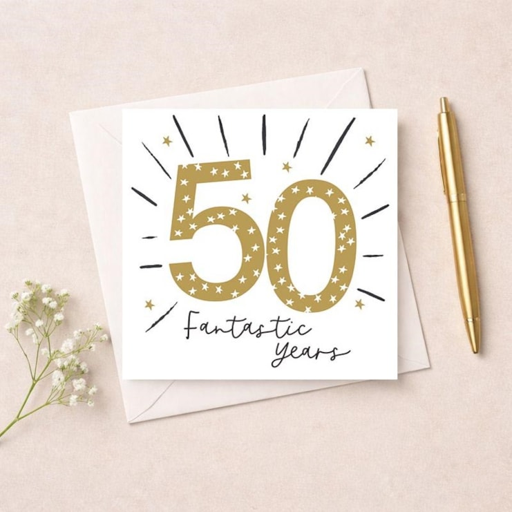 Age 50 Birthday Card - Stars Age 50 Birthday Card - Stars