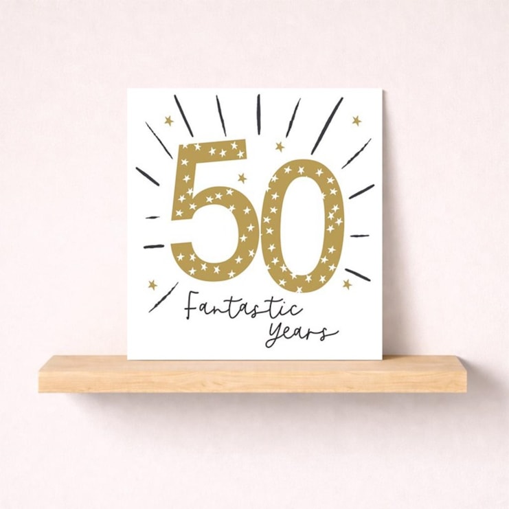 Age 50 Birthday Card - Stars