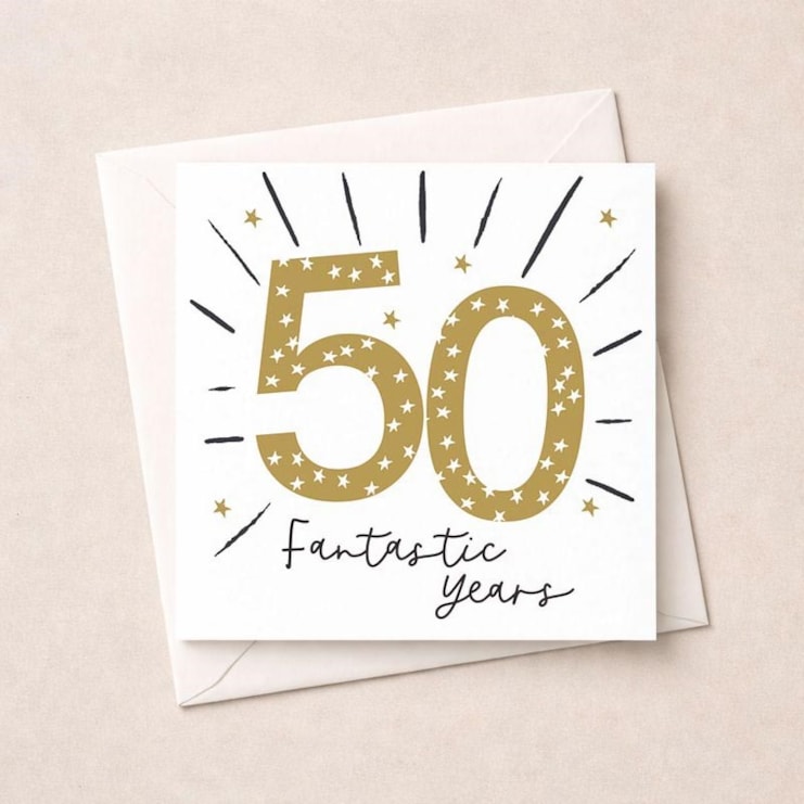 Age 50 Birthday Card - Stars Age 50 Birthday Card - Stars