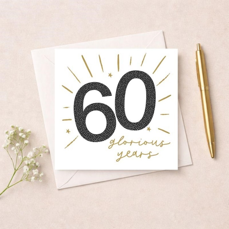 Age 60 Birthday Card - Stars