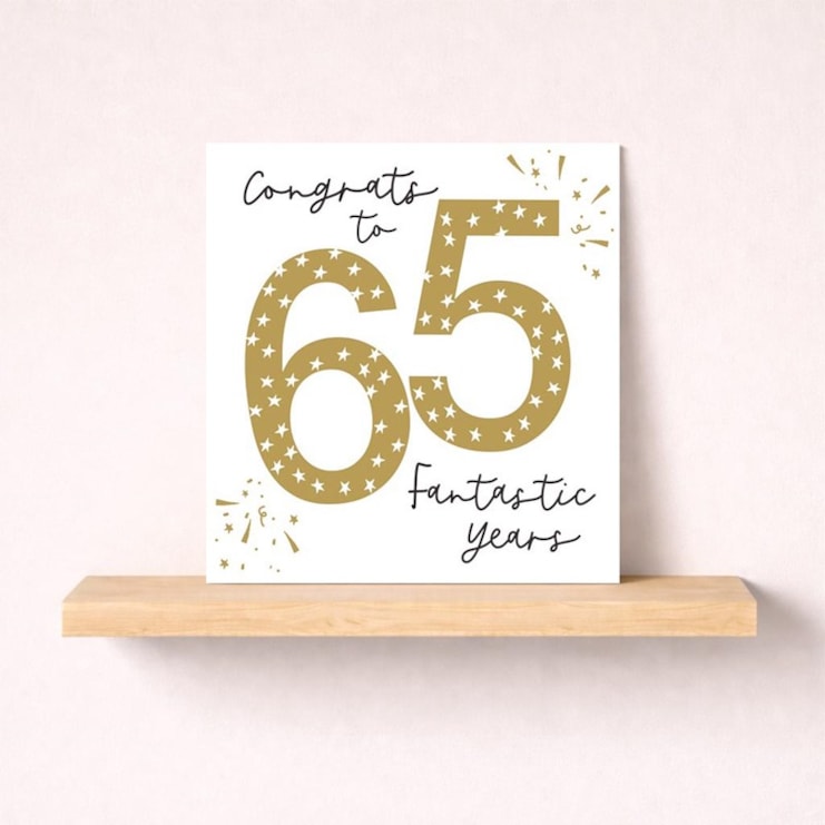 Age 65 Birthday Card - Stars