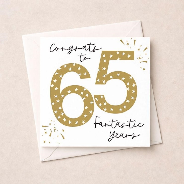 Age 65 Birthday Card - Stars Age 65 Birthday Card - Stars