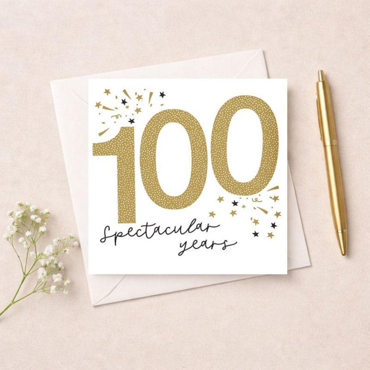 Age 100 Birthday Card - Stars Age 100 Birthday Card - Stars