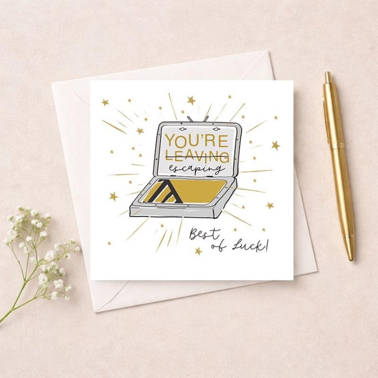 Sorry You're Leaving Card - Escaping!