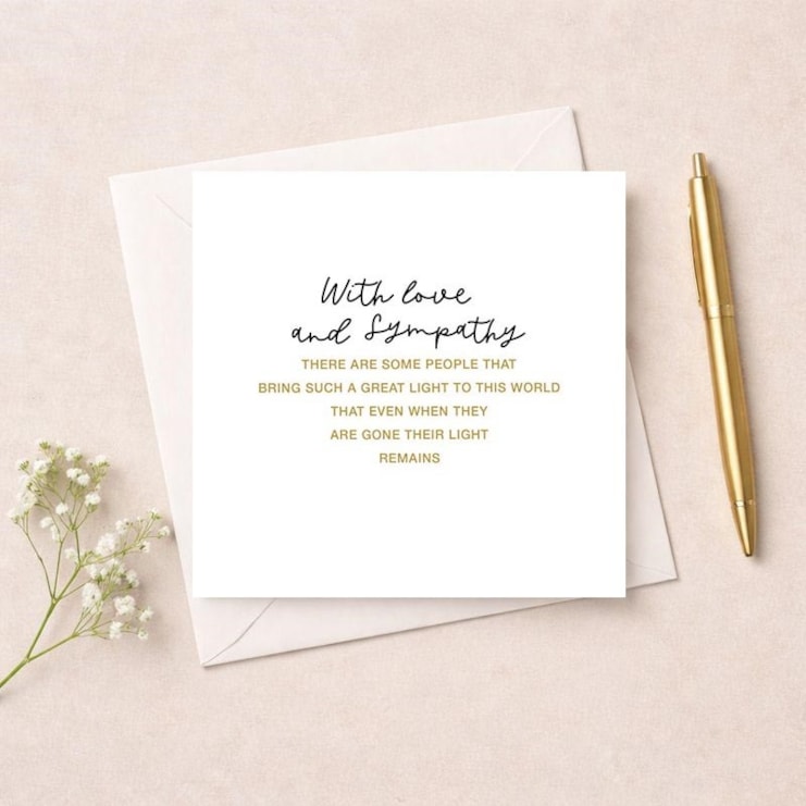 Sympathy Card - With Love Sympathy Card - With Love