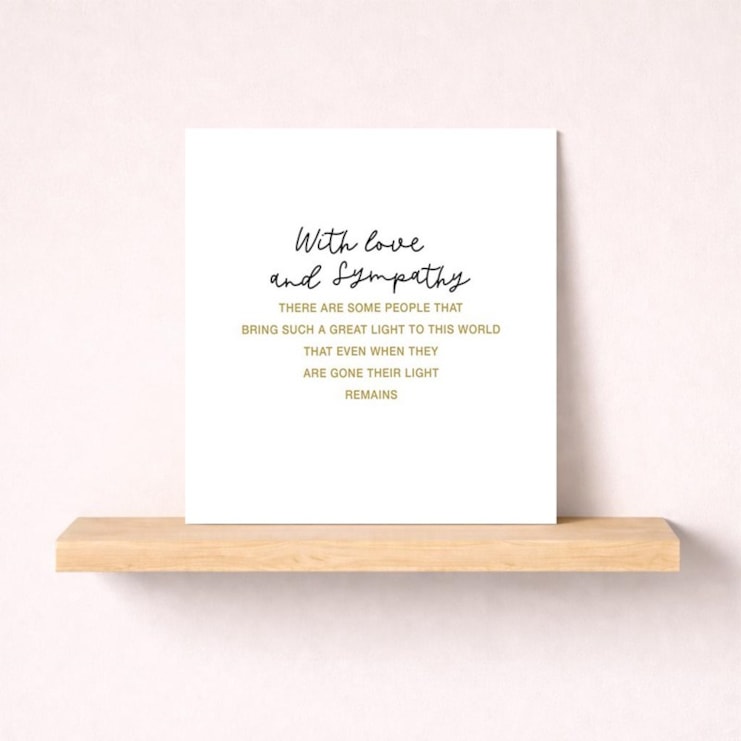 Sympathy Card - With Love Sympathy Card - With Love