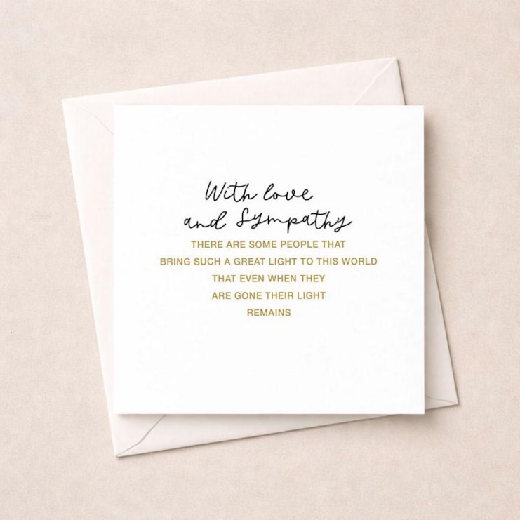 Sympathy Card - With Love