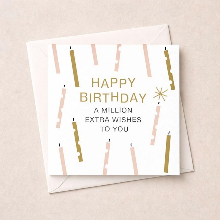 Birthday Card - A Million Extra Wishes Birthday Card - A Million Extra Wishes