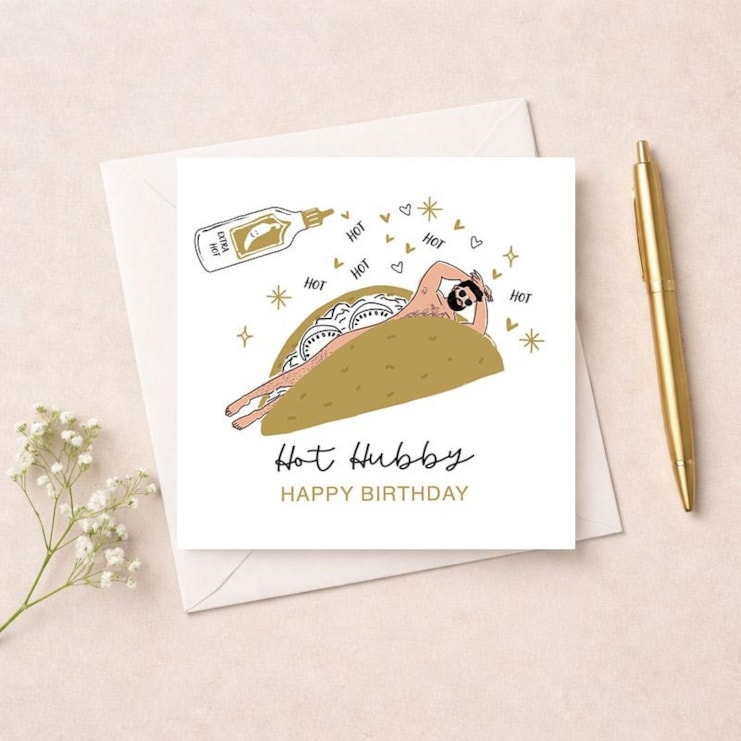 Husband Birthday Card - Hot Taco