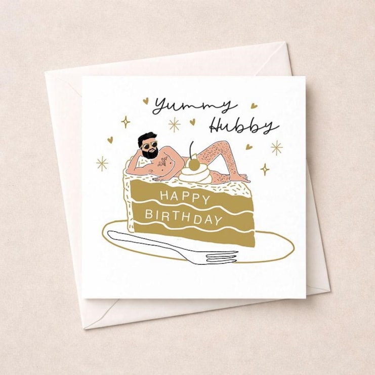 Husband Birthday Card - Yummy Cake