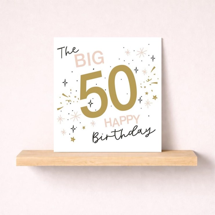Age 50 Birthday Card - Stars Age 50 Birthday Card - Stars