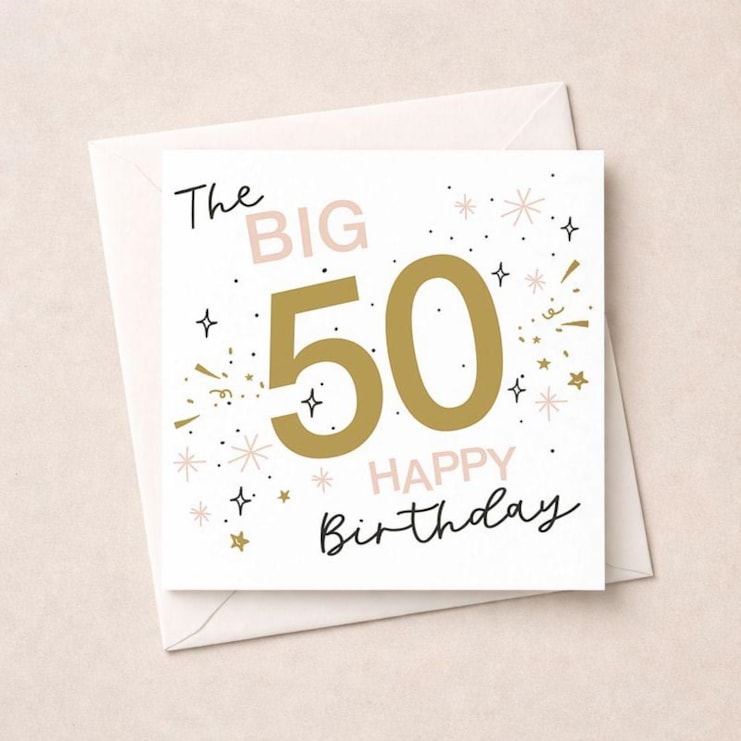 Age 50 Birthday Card - Stars Age 50 Birthday Card - Stars