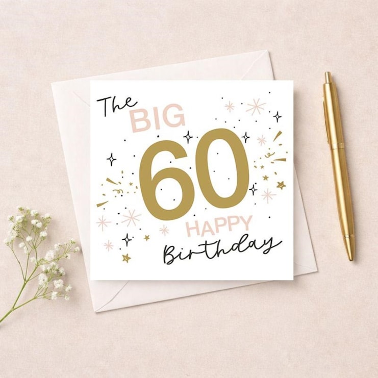 Age 60 Birthday Card - Stars