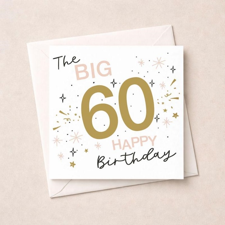 Age 60 Birthday Card - Stars Age 60 Birthday Card - Stars