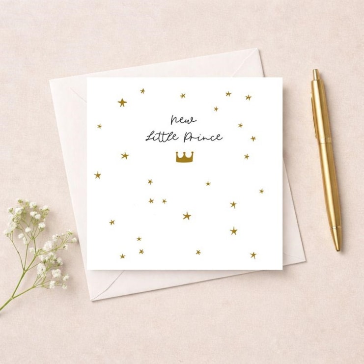 New Baby Boy Card - Little Prince