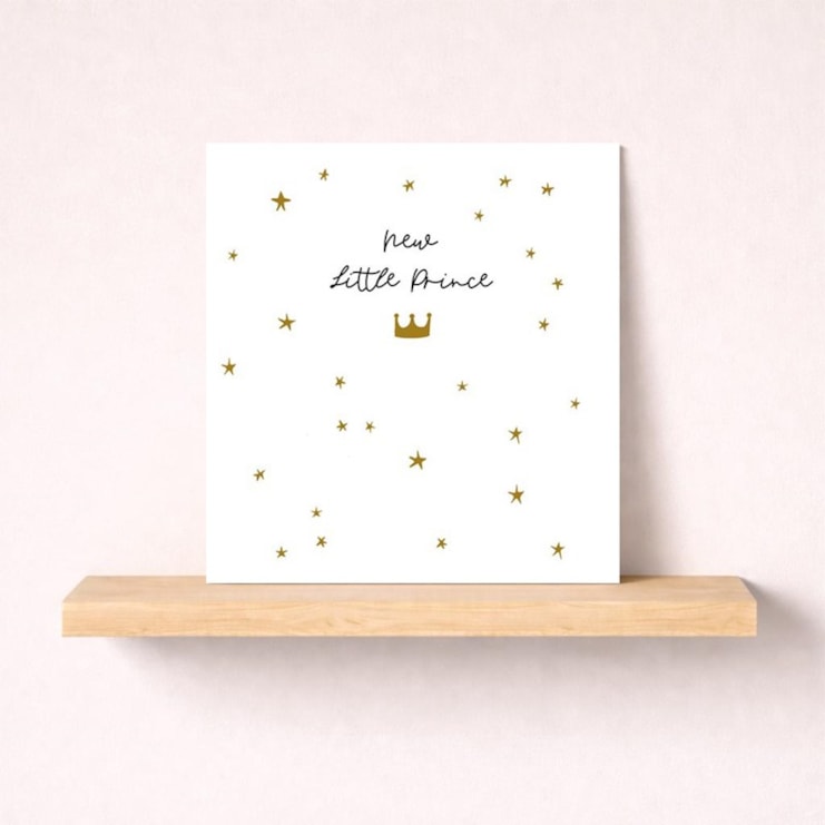 New Baby Boy Card - Little Prince New Baby Boy Card - Little Prince