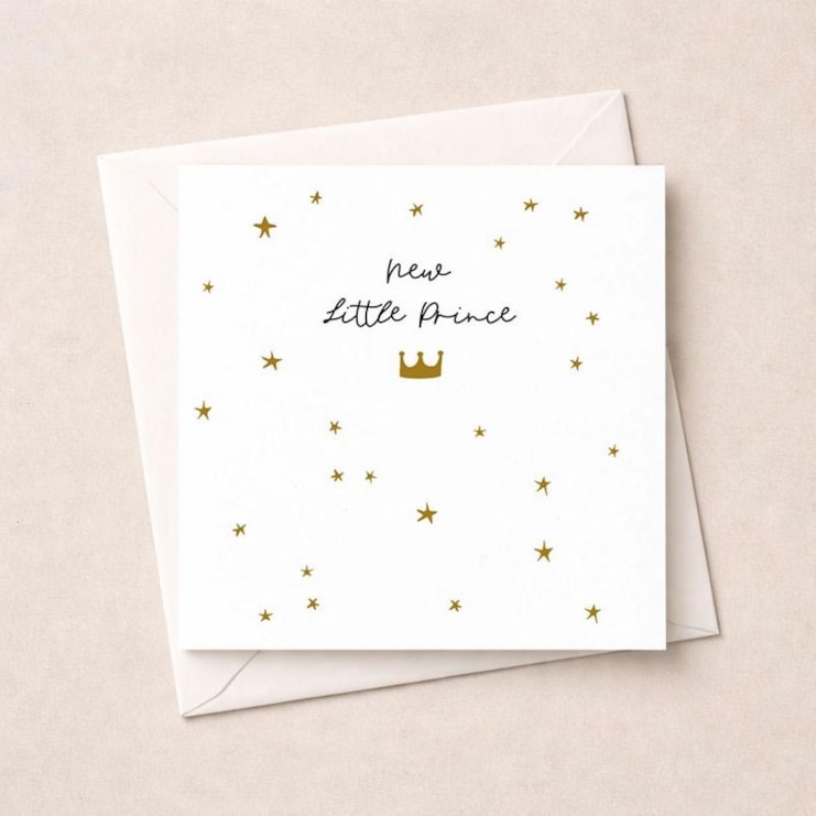 New Baby Boy Card - Little Prince