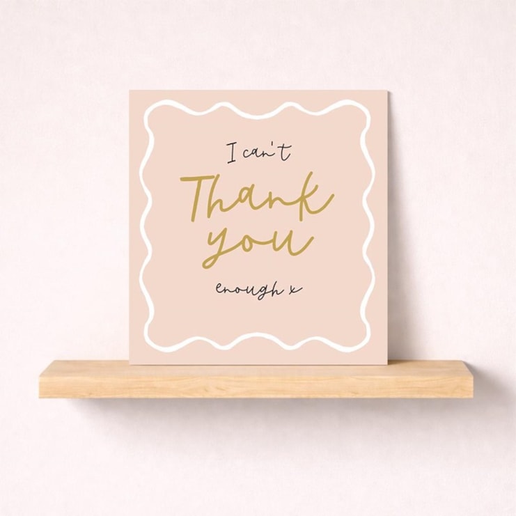 Thank You Card - I Can't Thank You Enough