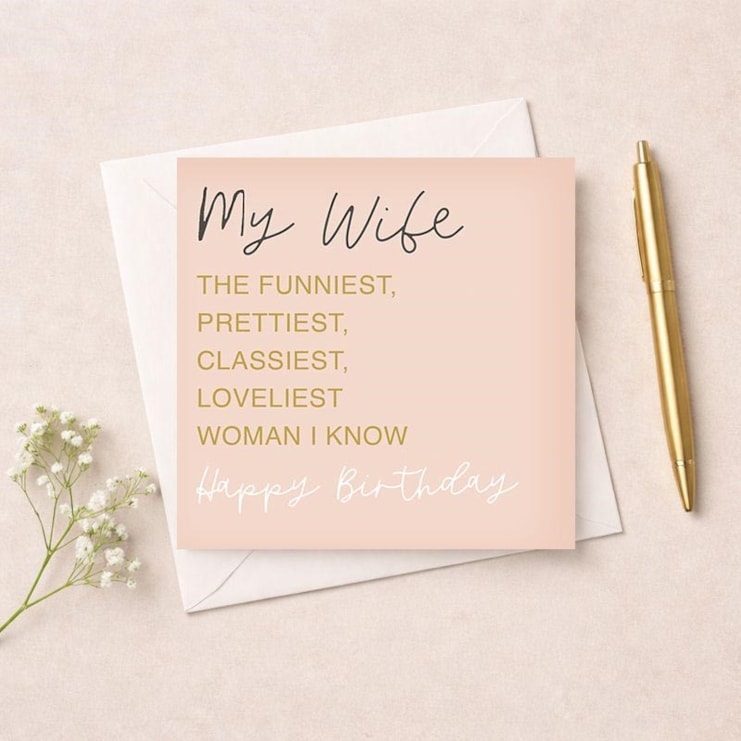 Wife Birthday Card - Loveliest Woman I Know Wife Birthday Card - Loveliest Woman I Know