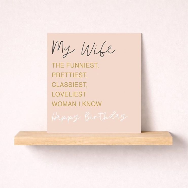Wife Birthday Card - Loveliest Woman I Know