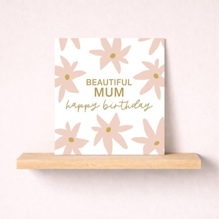 Mum Birthday Card - Pink Flowers
