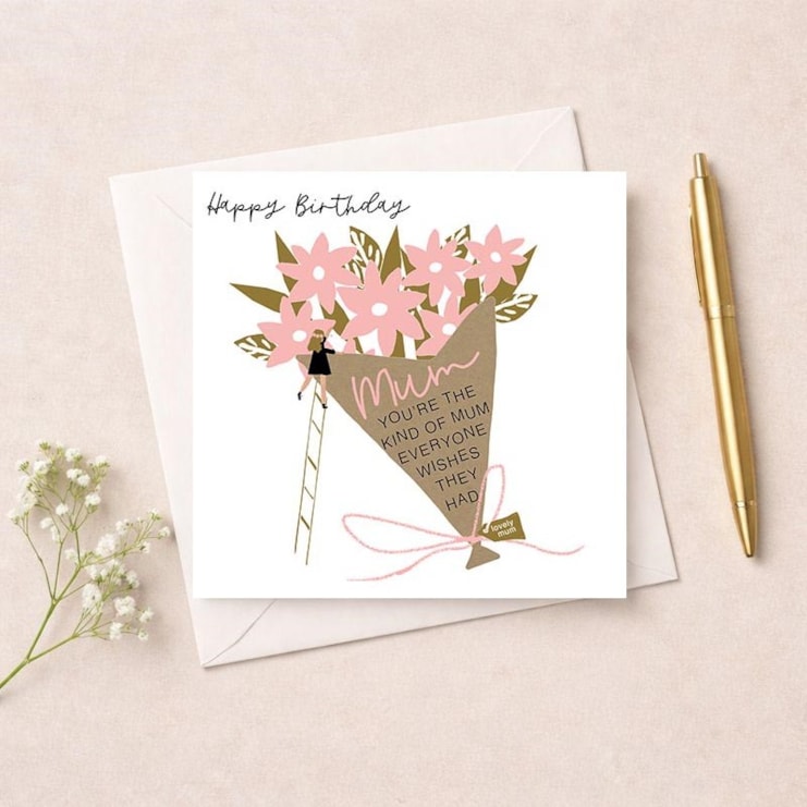 Mum Birthday Card - Bouquet Of Flowers