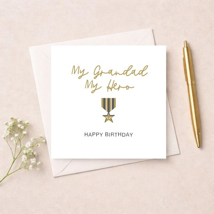 Grandad Birthday Card - My Hero