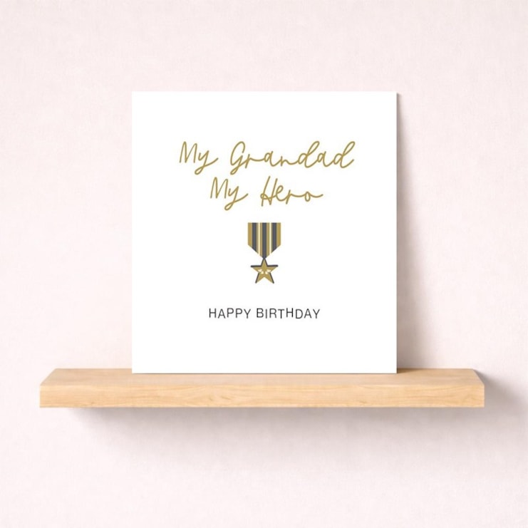 Grandad Birthday Card - My Hero Grandad Birthday Card - My Hero