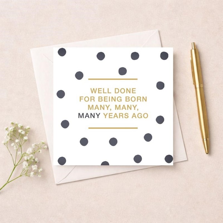 Birthday Card - Born Many Years Ago Birthday Card - Born Many Years Ago