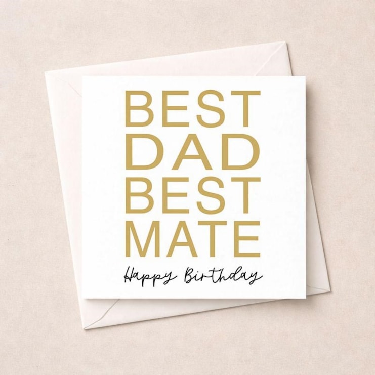 Dad Birthday Card - Best Dad Best Mate
