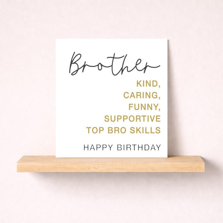 Brother Birthday Card - Top Bro Skills