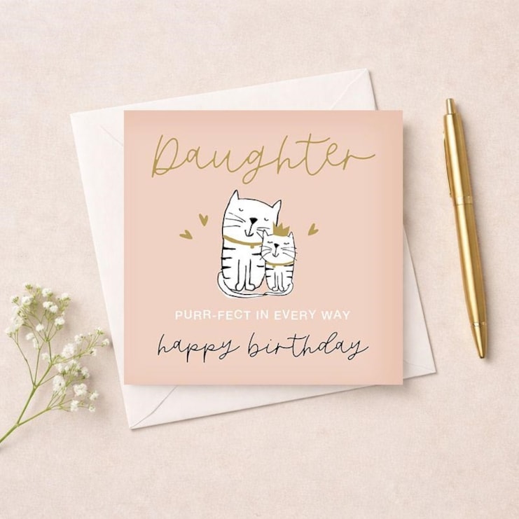 Daughter Birthday Card - Purrfect