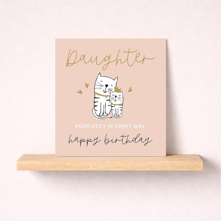 Daughter Birthday Card - Purrfect